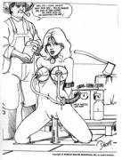 [Drawn] Bound Hucow Getting Automilked As The Farmer Watches (Cw: Implied Snuff)