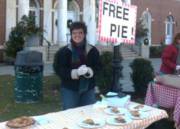 Generous Lady Giving Free Cream Pies!