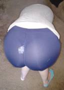 Bent Over In Volley Ball Shorts