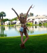 Jean Shorts And Cowboy Hat