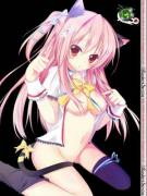 Adorable Pink Hair And Red Eyes