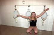 Nothing Says “I Am A Gutter Slut” Better Than Pics Of You Tied Naked To Urinals.