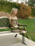 Blended Her In With The Bench.