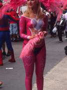 Bodypainted Chick In Times Square