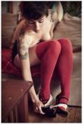 Red Thigh Highs
