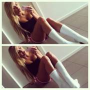 Betty Hanson On The Floor / White Socks