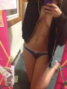 Polka Dot Mirror Selfie