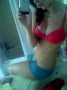 Red Bra In The Mirror