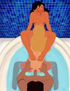 Nani And David Have A Threesome With The Lifeguard (Area)