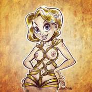 Rapunzel Uses Her Hair For Shibari Rope Bondage (Albo)