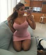 Braless With Distinct Curves!