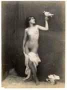 Nude With Pigeons, Taomine, C.1890 By Vincenzo Galdi From Verdeau