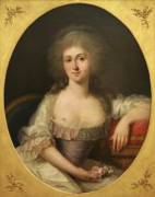 Portrait Of A French Noblewoman From The 18Th Century.