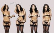Rosie In Black Lingerie Wallpaper