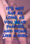 It's Not Gay If You Wear Panties.
