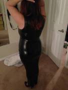 Her First Latex Hobble Skirt And Top [Xpost /R/Shinyporn]