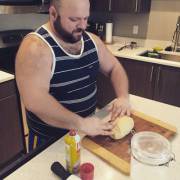 Beating My Dough For King Cake.