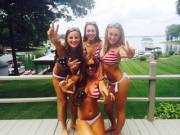 I Love American Flag Bikinis