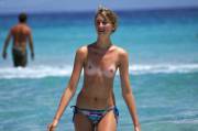 Tiny Titties On The Beach