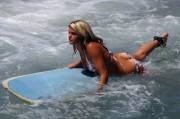 Blonde Surfing Girl