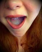 Mouthful Of Cum After Throatfucking