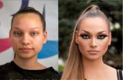 Russian Heavy Makeup Transformation