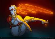 Samara Peeling Off Her Panties (Mass Effect) [Alx / Fuckit]