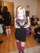 Showing Us She Knows How To Dress For A Party