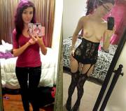 Nice Lingerie For Purple Haired Girl