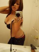 Shirtless Bathroom Selfie