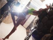 Dancing Around In Her Underwear.