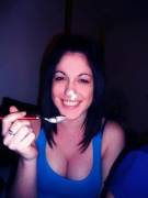 She Got Some On Her Face.