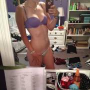 Her Bra Matches Her Walls