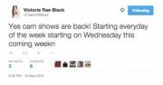 Psa: Apparently She's Back On Twitter And Cam Shows Will Resume.