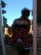 Playing In The Garden In My Mini Mouse Dress (F) (Cross Post From Gw)