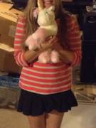 My Little Angel Showing Off Her Birthday Present In Daddy's Workshop.