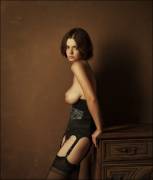 Corset, Garter Belt And Stockings... Nice Boobs Too