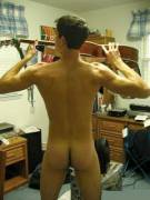 Cute Guitar Playing Boy Butt.