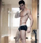 Hot Jock Showing Off His New Undies