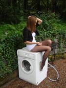 Making Herself Cum In The Garden