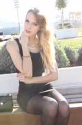 Blonde In A Black Dress