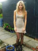 Blonde Looking Serious