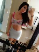 Tight Shirt And Skirt