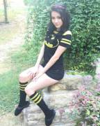 Cute Batgirl In The Garden