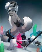 Toy Testing In Bondage [By Roanoak]