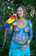 Painted Hippie - Xpost R/Girlswithbodyart