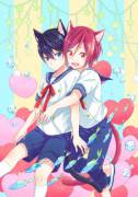 Two Catboys From Free! Dj - Koneko No Parade