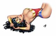 Wonder Woman In A Classic Pinup Pose By Artiststyle