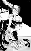 Black &Amp;Amp;Amp; White Incase Femboi. Sissy Maid Trap With Demon Futa!