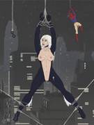 Spiderman Leaves Black Cat Hanging [Hornodoggo]